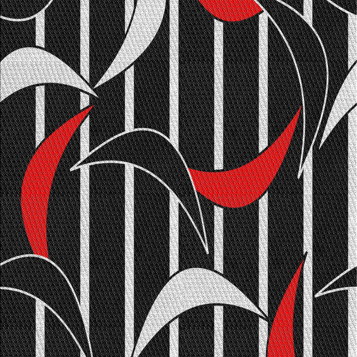 Patterned Black Brown Novelty Rug, pat2919