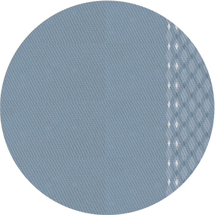 Square Machine Washable Transitional Azure Blue Rug, wshpat291