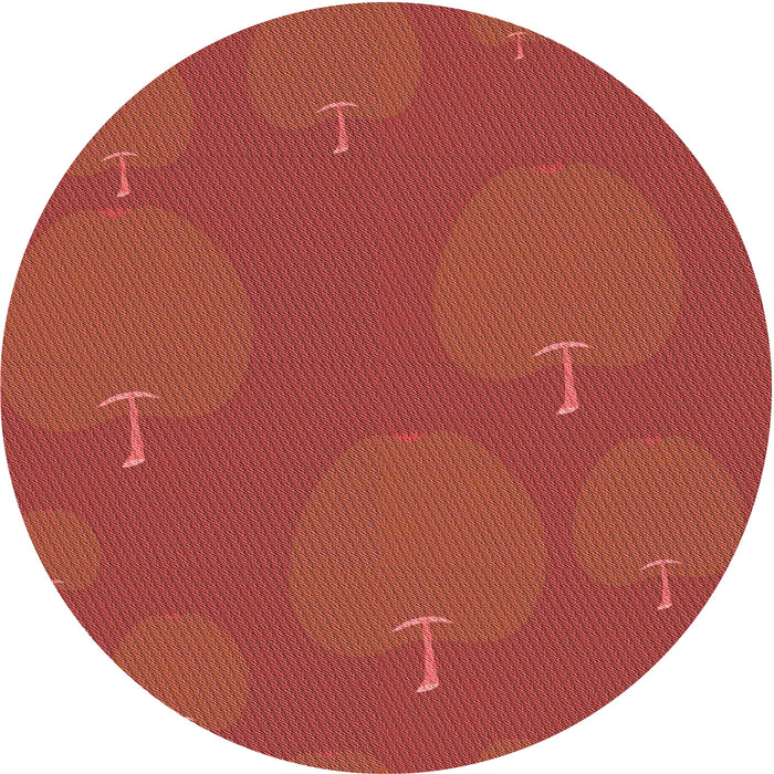 Square Patterned Red Rug, pat2920rd