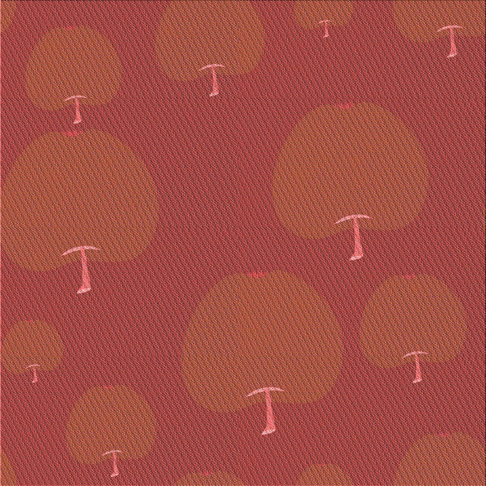 Round Patterned Red Rug, pat2920rd