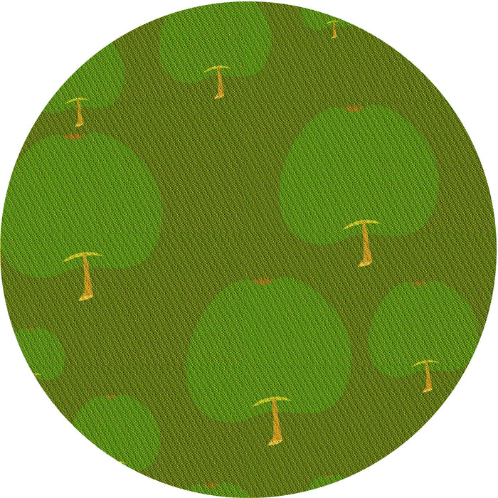 Square Machine Washable Transitional Seaweed Green Rug in a Living Room, wshpat2920yw