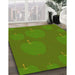 Patterned Seaweed Green Rug in Family Room, pat2920yw