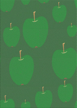 Patterned Deep Emerald Green Novelty Rug, pat2920