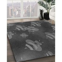 Patterned Smokey Gray Rug, pat2921gry