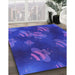 Machine Washable Transitional Blue Rug in a Family Room, wshpat2921pur