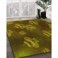 Patterned Bakers Brown Rug, pat2921yw