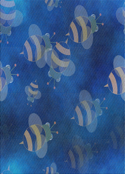 Patterned Blue Novelty Rug, pat2921