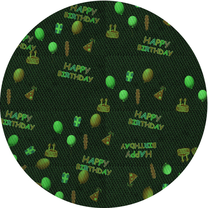 Square Patterned Green Rug, pat2922grn