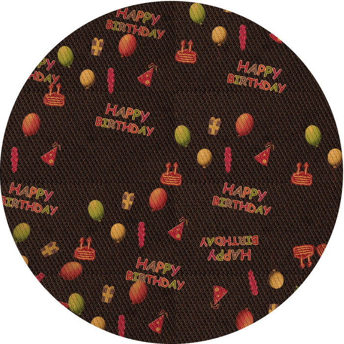 Square Patterned Dark Bronze Brown Rug, pat2922org