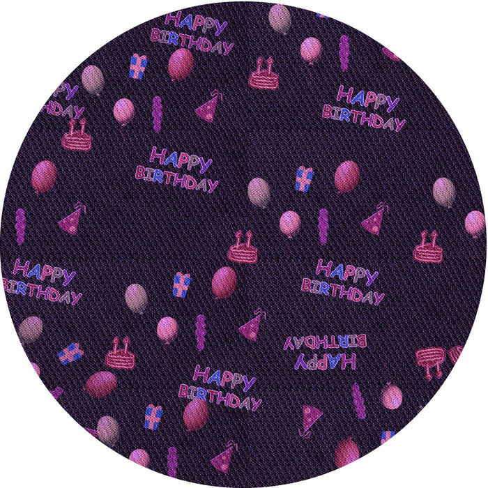 Square Patterned Purple Rug, pat2922pur