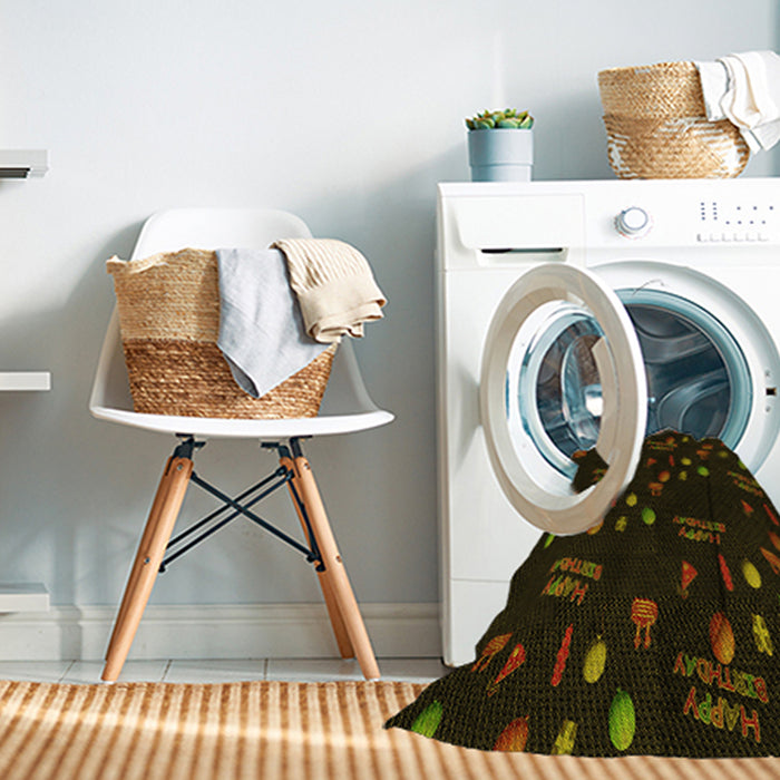 Machine Washable Transitional Dark Bronze Brown Rug in a Washing Machine, wshpat2922yw