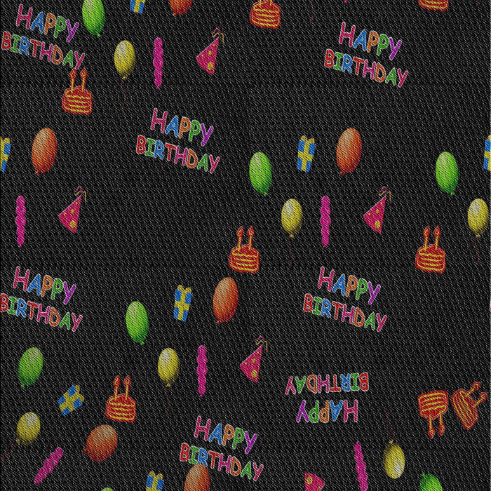 Patterned Black Novelty Rug, pat2922