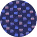 Square Patterned Midnight Blue Rug, pat2923blu