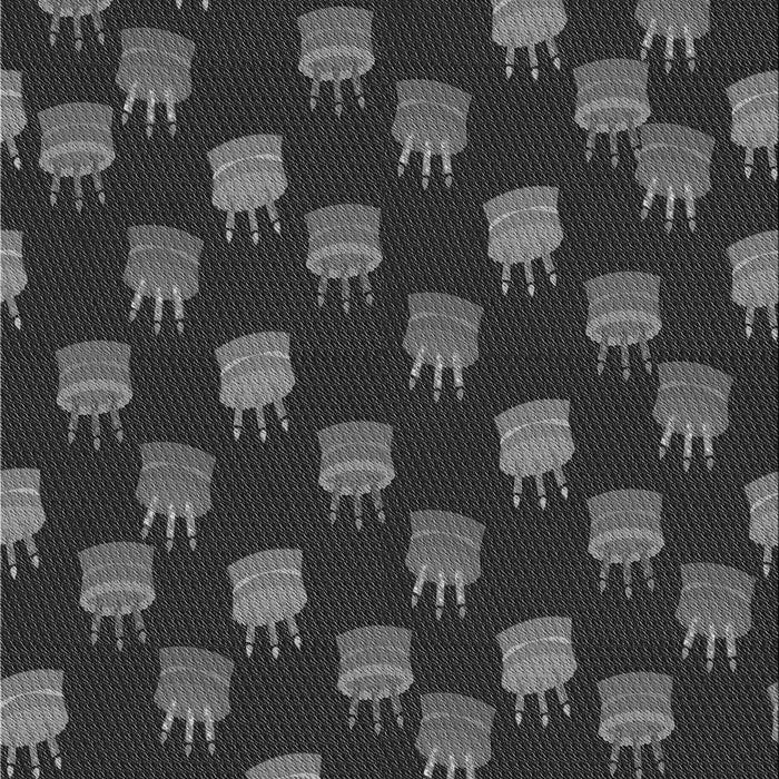 Patterned Charcoal Black Rug, pat2923gry