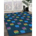 Patterned Glacial Blue Ice Blue Rug in Family Room, pat2923lblu