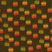 Round Patterned Dark Yellow Green Rug, pat2923yw