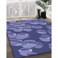 Patterned Purple Rug, pat2924blu