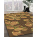 Patterned Caramel Brown Rug in Family Room, pat2924brn