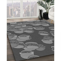 Patterned Gunmetal Gray Rug, pat2924gry