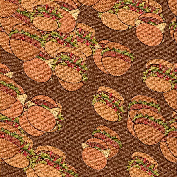 Patterned Neon Orange Rug, pat2924org