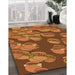 Machine Washable Transitional Neon Orange Rug in a Family Room, wshpat2924org