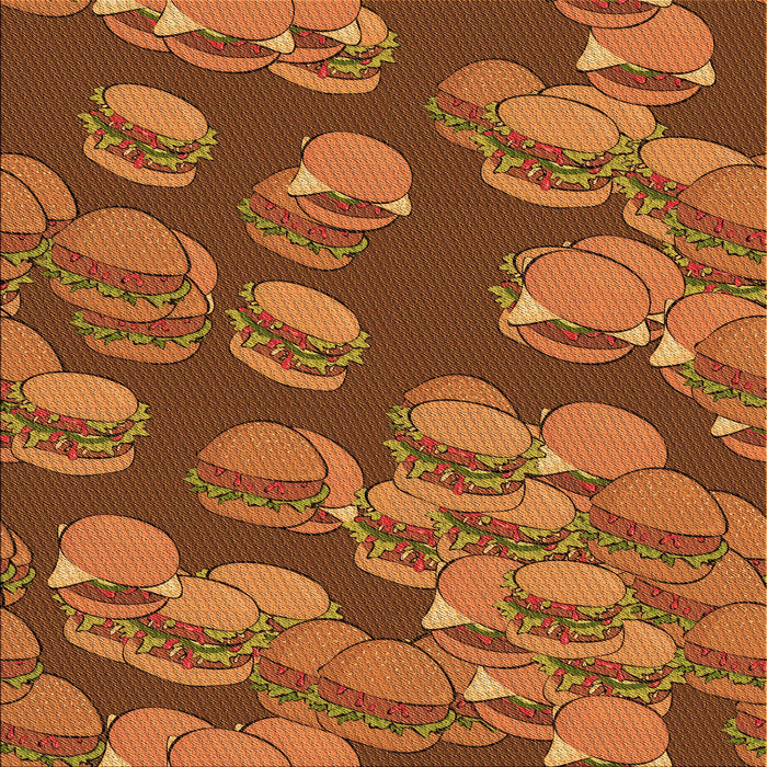 Round Patterned Neon Orange Rug, pat2924org