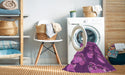 Machine Washable Transitional Dark Magenta Purple Rug in a Washing Machine, wshpat2924pur