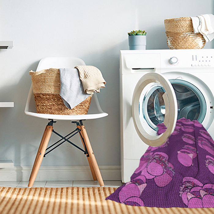 Machine Washable Transitional Dark Magenta Purple Rug in a Washing Machine, wshpat2924pur