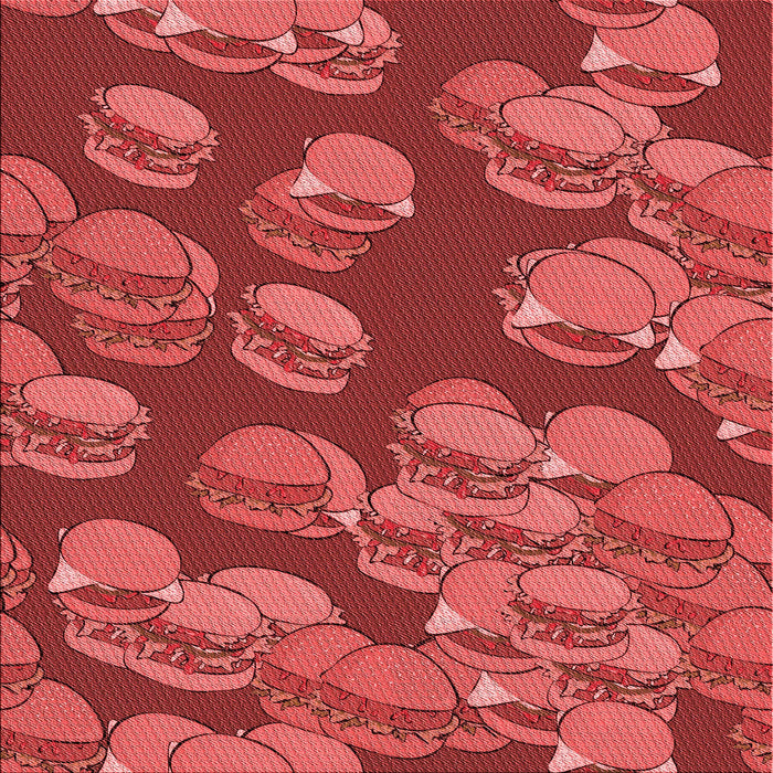 Round Patterned Red Rug, pat2924rd