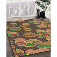 Patterned Brown Novelty Rug, pat2924