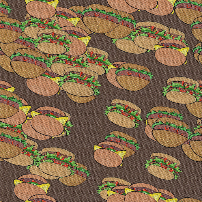 Square Patterned Brown Novelty Rug, pat2924