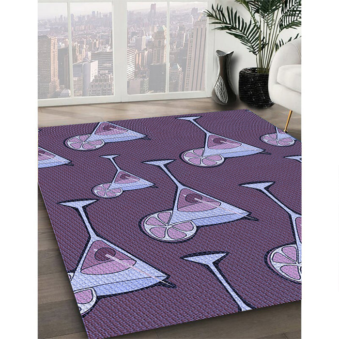 Machine Washable Transitional Plum Purple Rug in a Family Room, wshpat2925blu