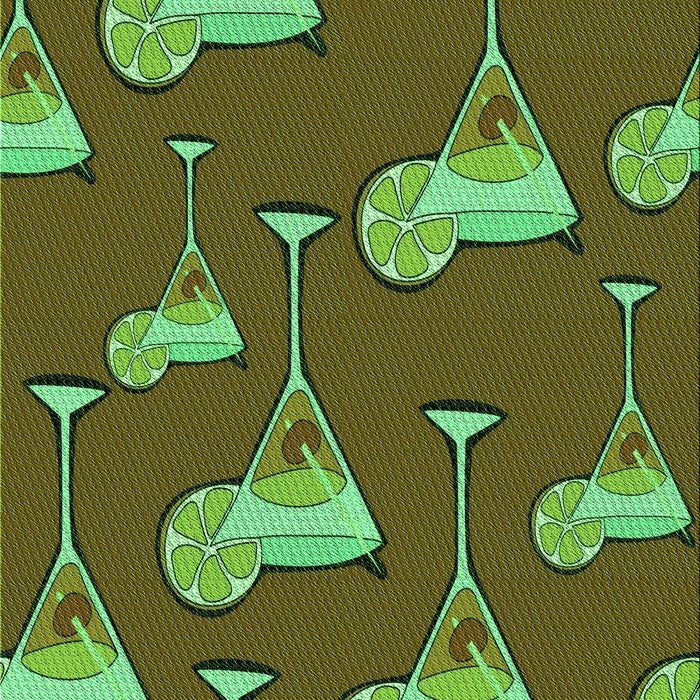 Patterned Green Rug, pat2925grn