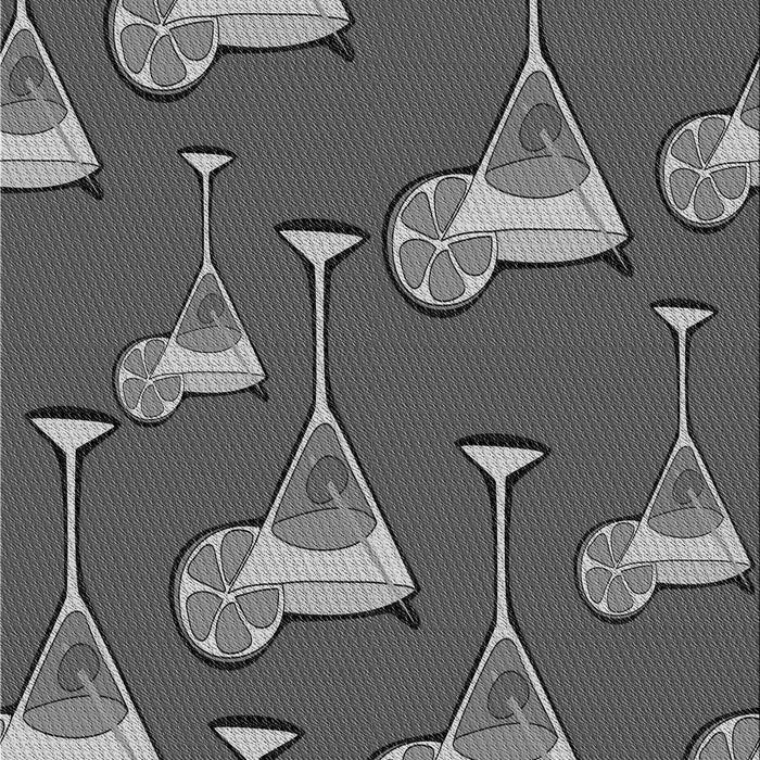 Machine Washable Transitional Gunmetal Gray Rug, wshpat2925gry