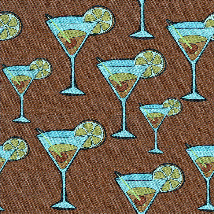 Round Machine Washable Transitional Red Brown Rug, wshpat2925lblu