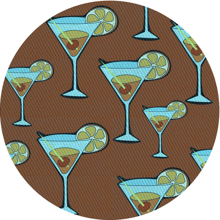 Square Machine Washable Transitional Red Brown Rug in a Living Room, wshpat2925lblu