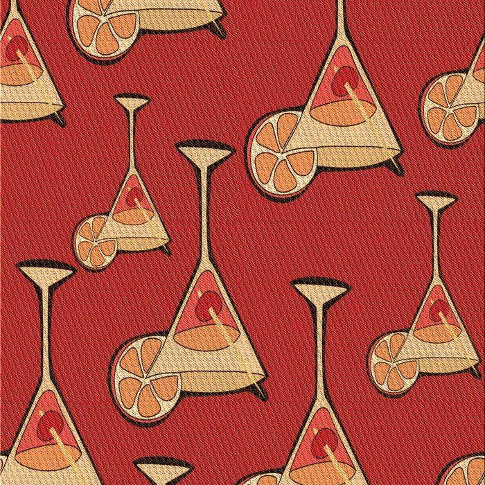 Patterned Orange Rug, pat2925org