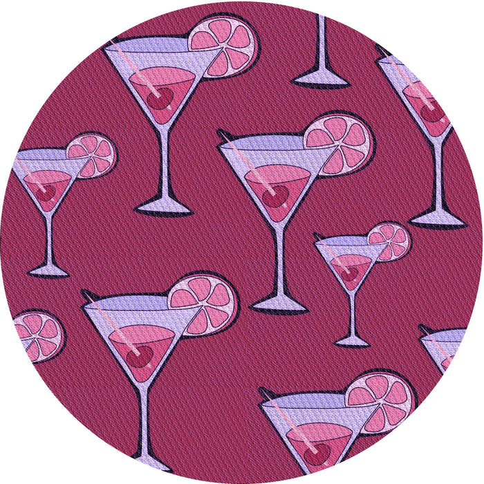 Square Machine Washable Transitional Crimson Red Rug in a Living Room, wshpat2925pur