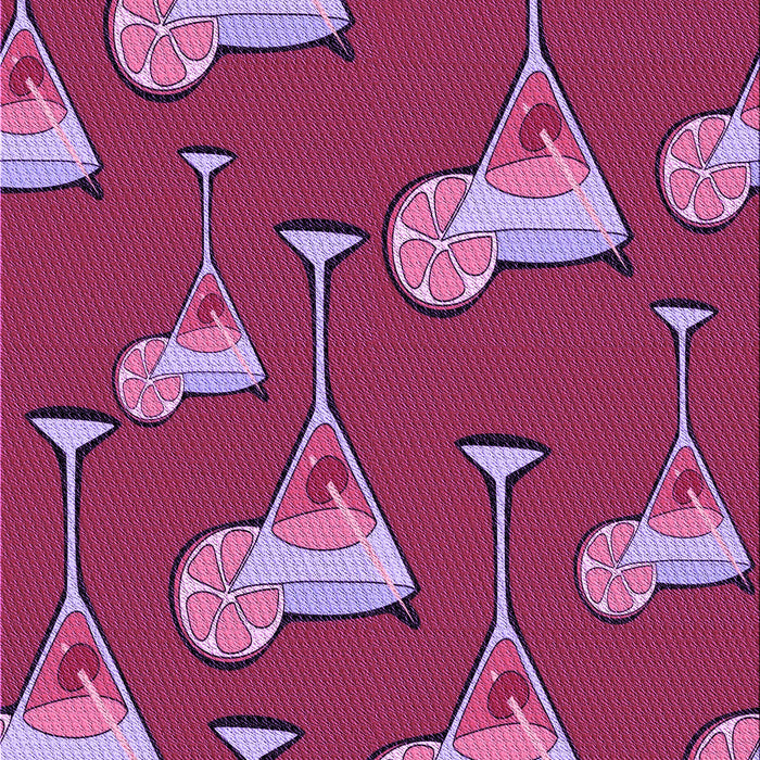 Patterned Crimson Red Rug, pat2925pur