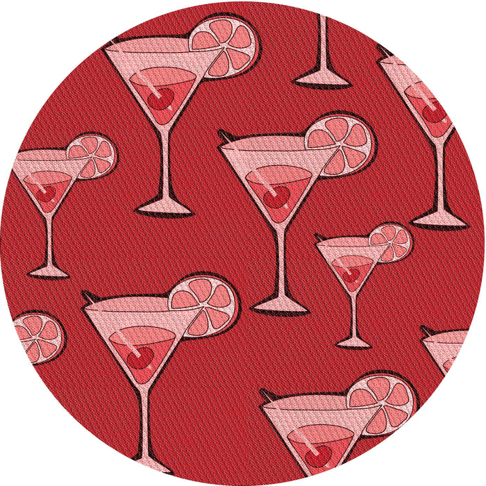 Square Machine Washable Transitional Red Rug in a Living Room, wshpat2925rd