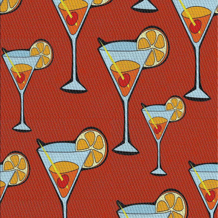 Machine Washable Transitional Copper Red Pink Rug, wshpat2925