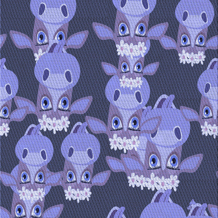 Patterned Purple Mimosa Purple Rug, pat2926blu