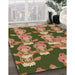 Machine Washable Transitional Saddle Brown Rug in a Family Room, wshpat2926brn