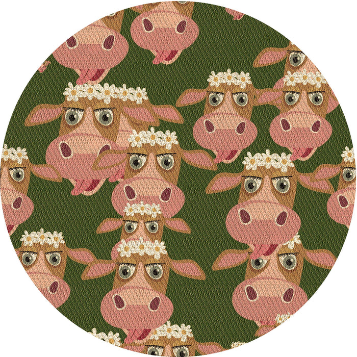 Square Patterned Saddle Brown Rug, pat2926brn