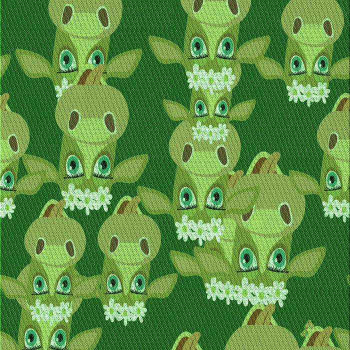 Machine Washable Transitional Green Rug, wshpat2926grn