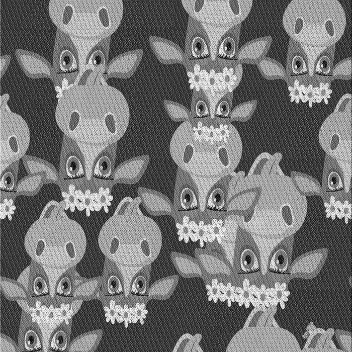 Patterned Black Rug, pat2926gry