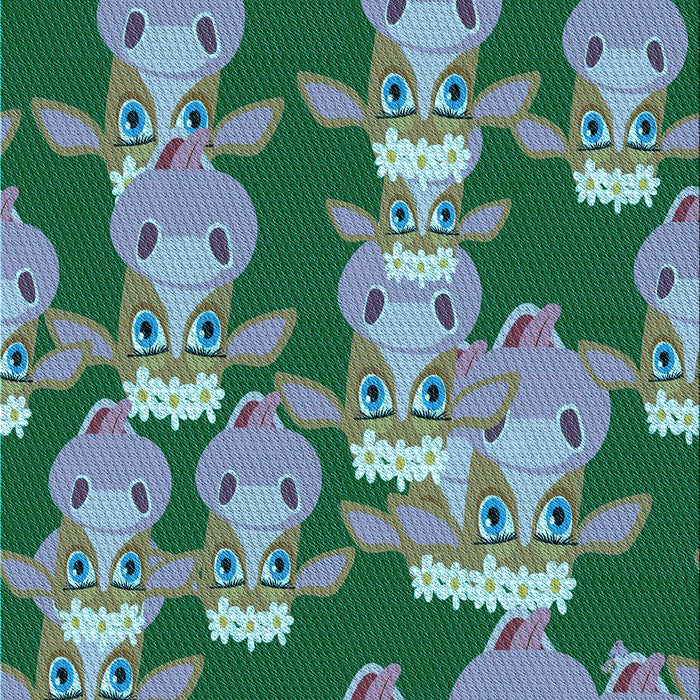 Patterned Deep-Sea Green Rug, pat2926lblu