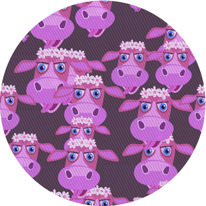 Square Patterned Dark Pink Rug, pat2926pur