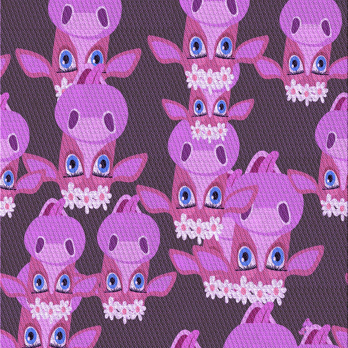 Patterned Dark Pink Rug, pat2926pur