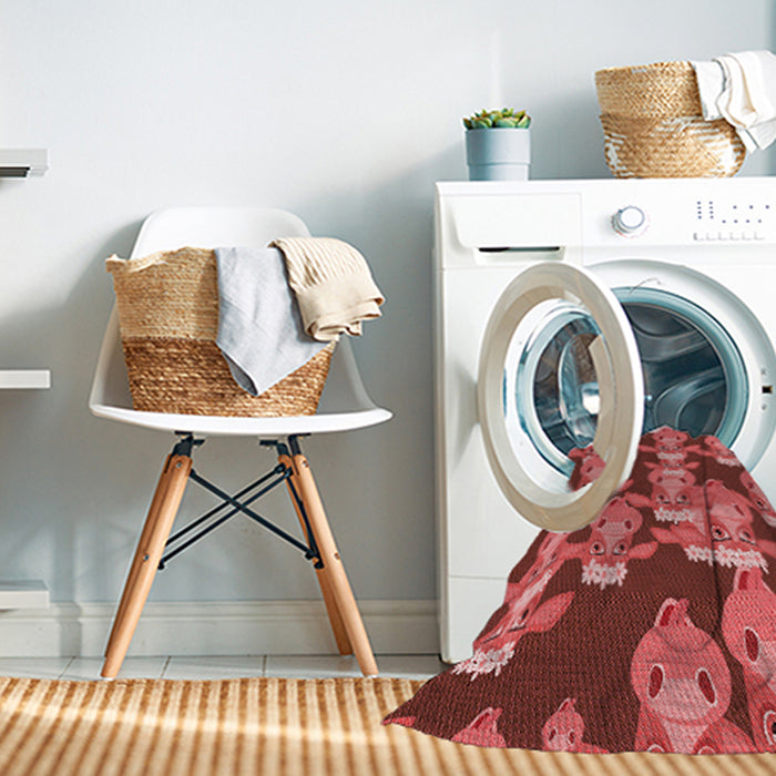 Machine Washable Transitional Red Rug in a Washing Machine, wshpat2926rd